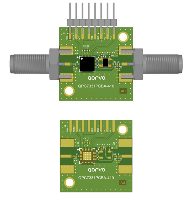 Mechanical Drawing - Qorvo QPC7331PCBA-410 RF Development Board